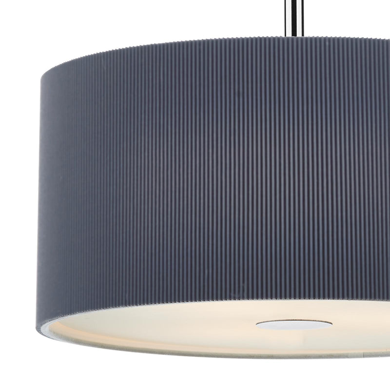 Dar Lighting Zaragoza 3 Light Pendant Grey 40cm • ZAR1039
