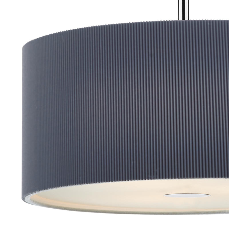 Dar Lighting Zaragoza 3 Light Pendant Grey 60cm • ZAR1739
