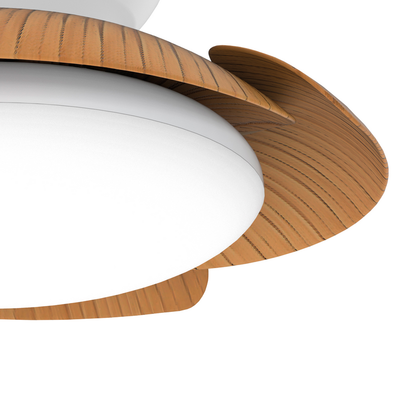 Mantra Aloha 45W LED Dimmable Ceiling Light With Built-In 30W DC Reversible Fan, Wood, 3500lm, 5yrs Warranty • M8234