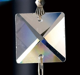 Diyas Crystal Square Without Ring Clear 24mm • C70043