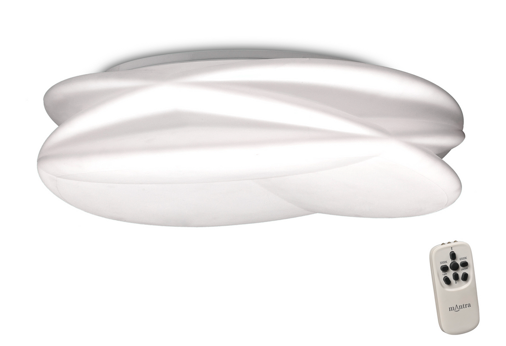 Mantra M5955 Lascas Flush 70cm Round 60W LED 3000-6500K Tuneable, 4200lm, Remote Control White, 3yrs Warranty • M5955