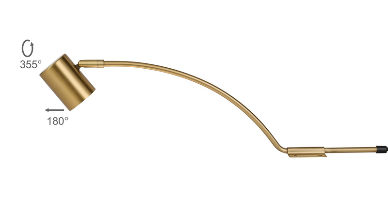 Deco Lex (Set Of 2) Type B Over Cabinet 1 Light GU10 With Adjustable Head And 2m Cable (No Plug) Brass  • D1046BR