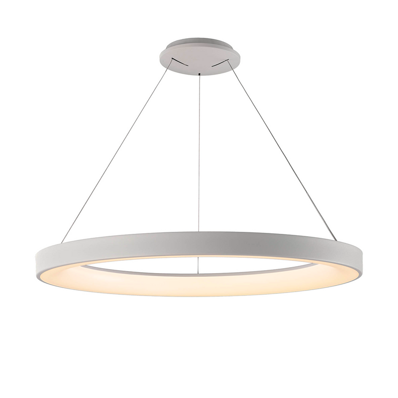 Mantra Fusion M7750 Niseko Ring Pendant 90cm 66W LED, 3000K-6000K Tuneable, 4200lm, Remote Control, White, 3yrs Warranty • M7750