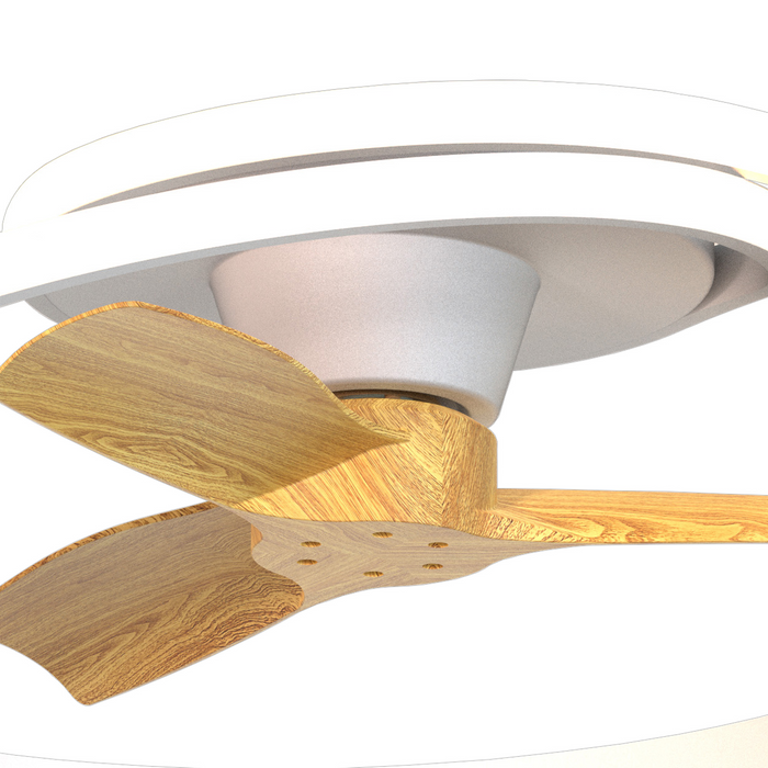 Mantra  Ocean 60W LED Dimmable Ceiling Light With Built-In 35W DC Reversible Fan, Wood, 4200lm, 5yrs Warranty • M8235