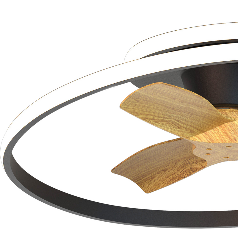 Mantra  Ocean 60W LED Dimmable Ceiling Light With Built-In 35W DC Reversible Fan, Black, 4200lm, 5yrs Warranty • M8236