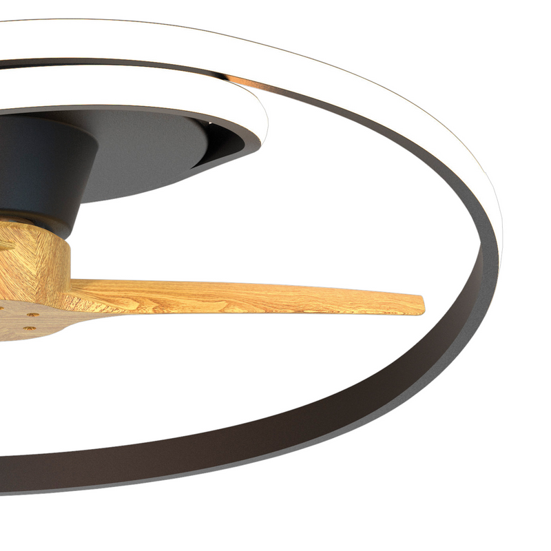 Mantra  Ocean 60W LED Dimmable Ceiling Light With Built-In 35W DC Reversible Fan, Black, 4200lm, 5yrs Warranty • M8236