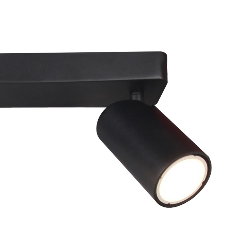 Mantra Fusion M6710 Sal Linear 4 Light Spotlight GU10, Matt Black • M6710