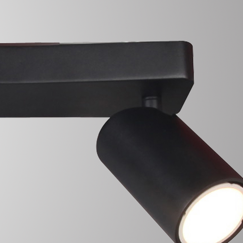 Mantra Fusion M6710 Sal Linear 4 Light Spotlight GU10, Matt Black • M6710