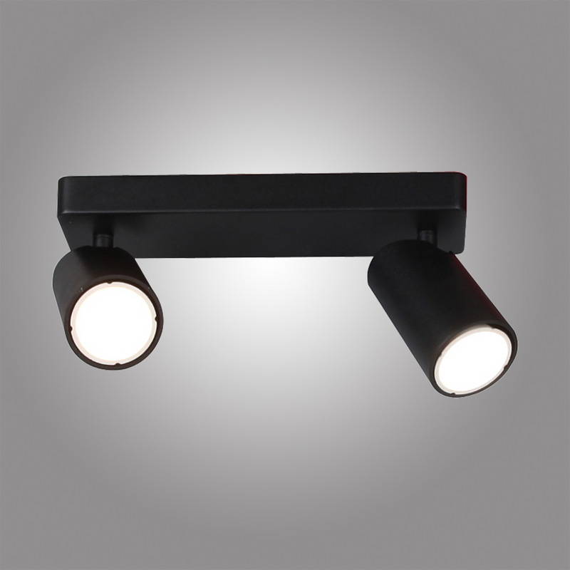 Mantra Fusion M6712 Sal Linear 2 Light Spotlight GU10, Matt Black • M6712