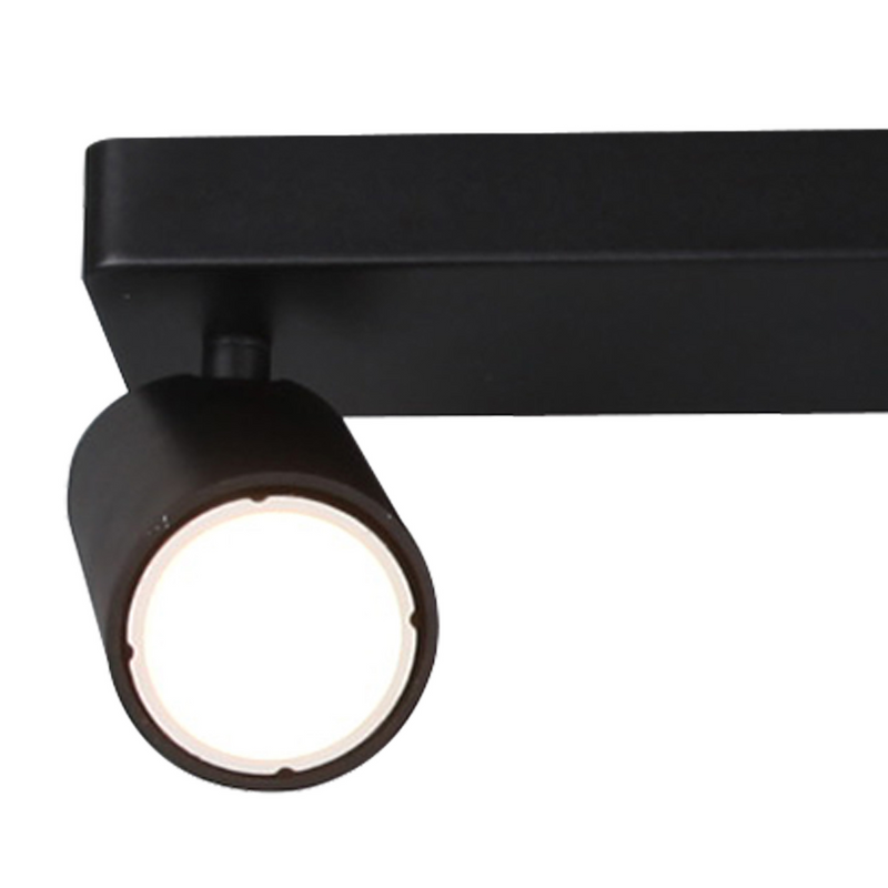 Mantra Fusion M6712 Sal Linear 2 Light Spotlight GU10, Matt Black • M6712