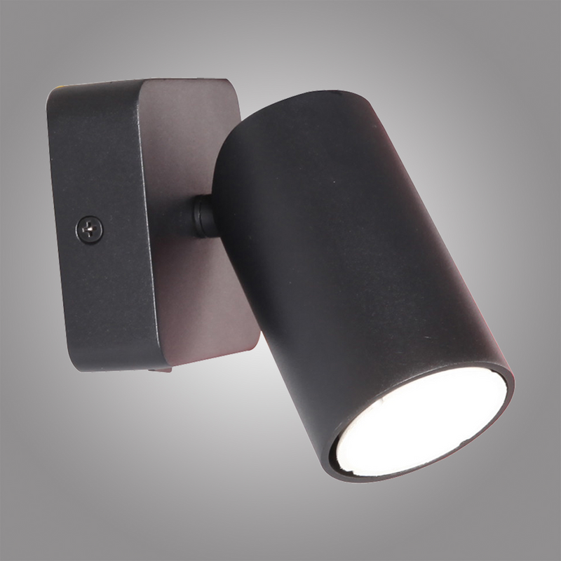 Mantra Fusion M6714 Sal 1 Light Switched Wall Light GU10, Matt Black • M6714