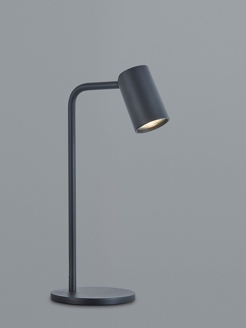Mantra Fusion M7515 Sal Small Table Lamp With Inline Switch 1 Light GU10, Matt Black • M7515