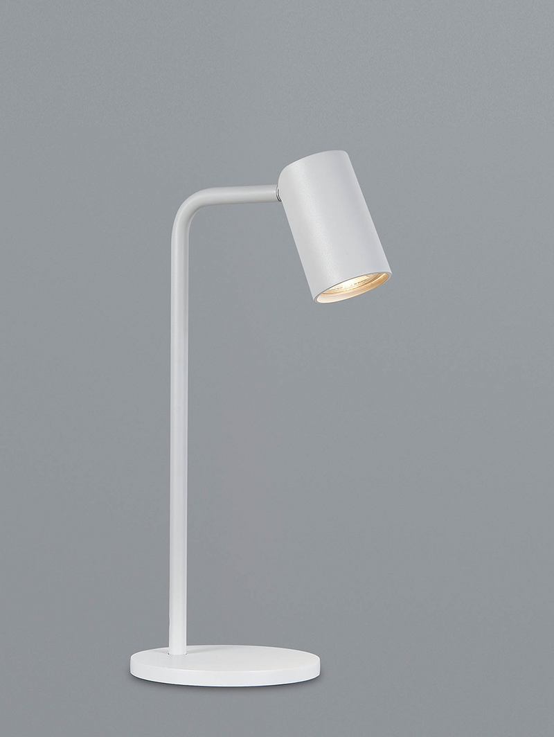 Mantra Fusion M7520 Sal Small Table Lamp With Inline Switch 1 Light GU10, Matt White • M7520