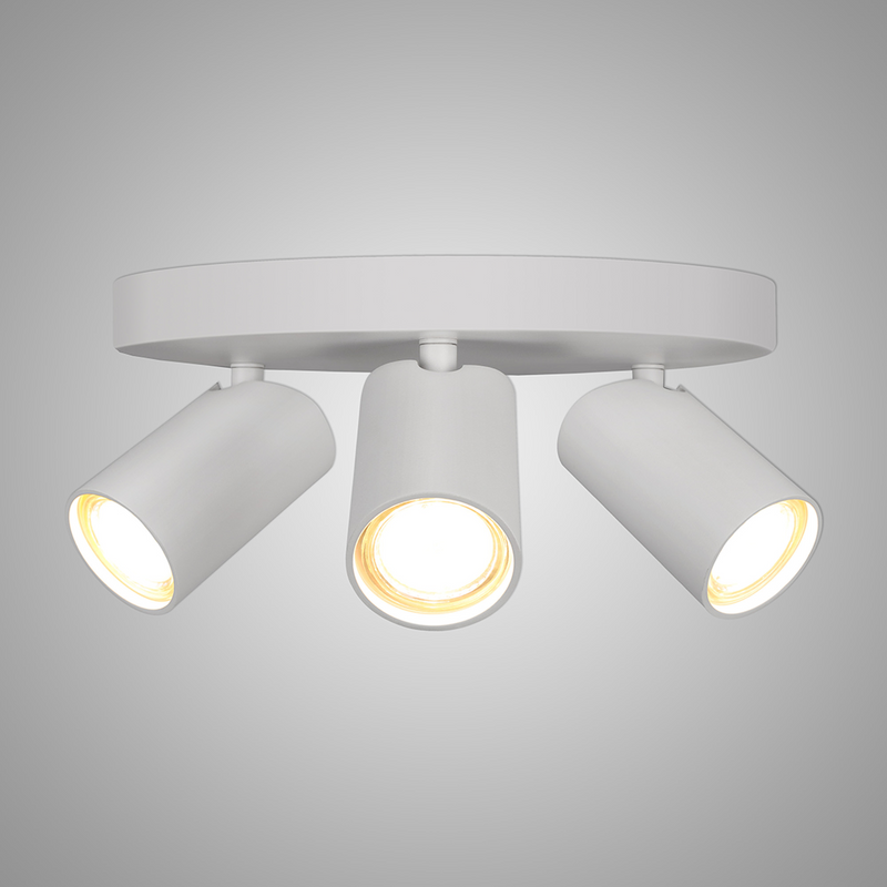 Mantra Fusion M7961 Sal Round 3 Light Spotlight GU10, Matt White • M7961