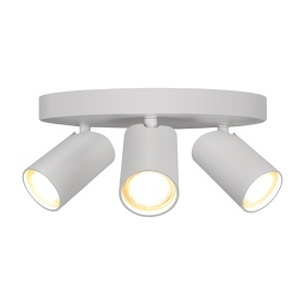 Mantra Fusion M7961 Sal Round 3 Light Spotlight GU10, Matt White • M7961