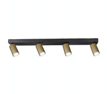 Mantra Fusion M8487 Sal Linear 4 Light Spotlight GU10, Satin Gold/Matt Black • M8487