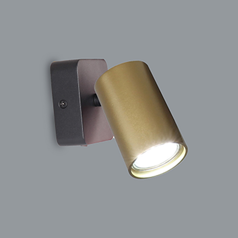 Mantra Fusion M8490 Sal 1 Light Wall Light GU10, Satin Gold/Matt Black • M8490