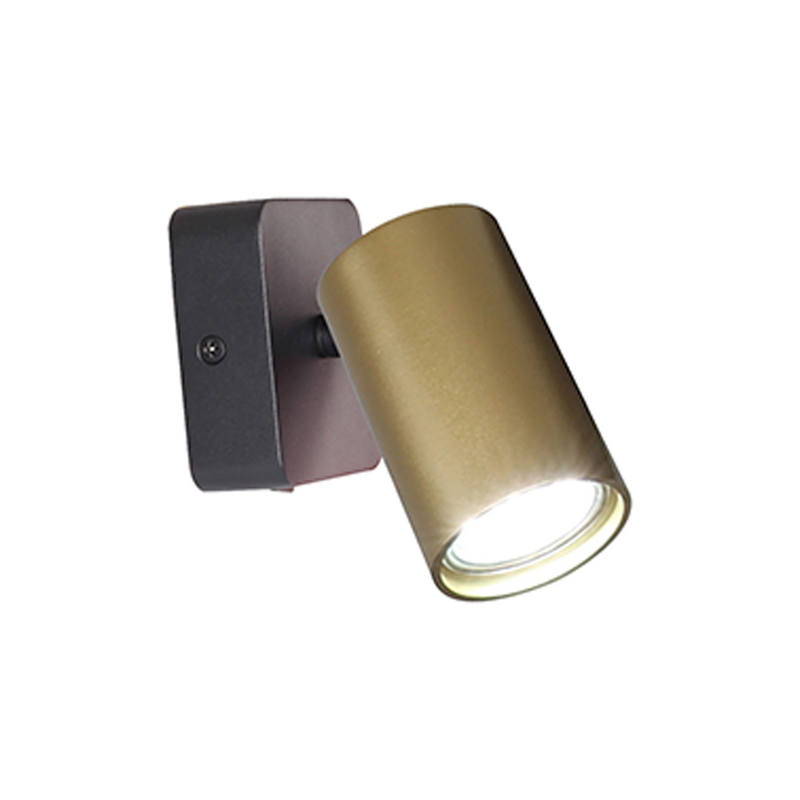 Mantra Fusion M8490 Sal 1 Light Wall Light GU10, Satin Gold/Matt Black • M8490