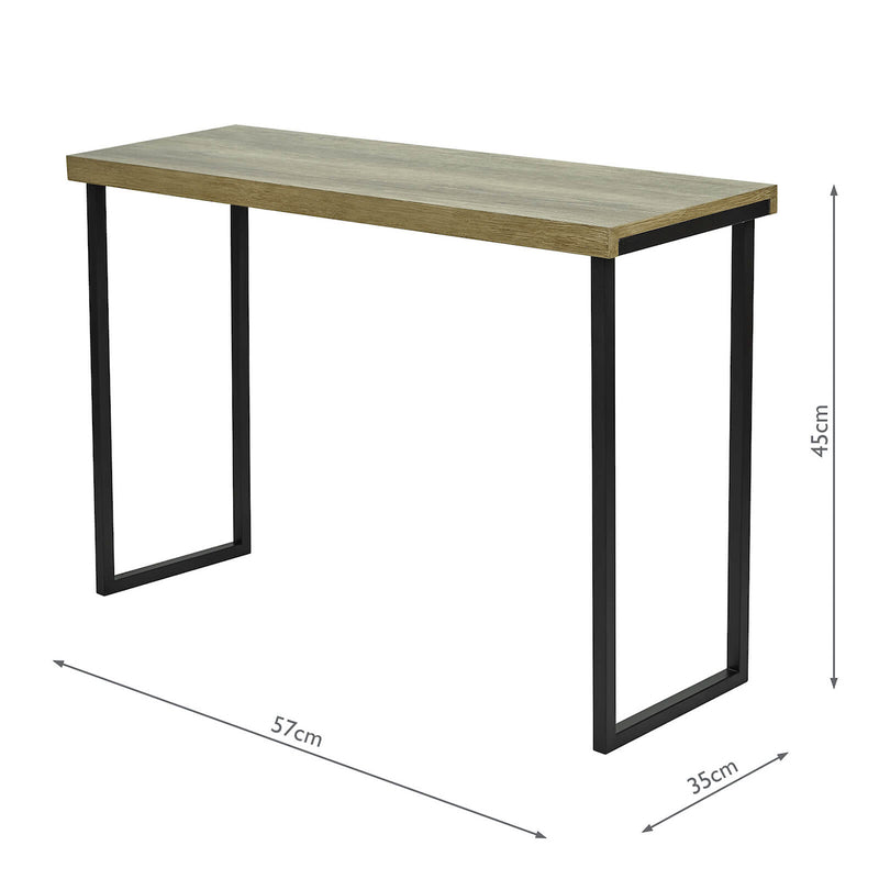 Dar Lighting Aston Console Table Oak Style Effect • 001AST002