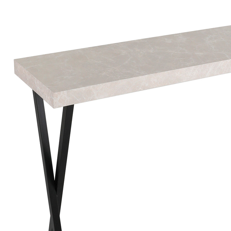Dar Lighting Data Console Table Light Grey Marble Effect • 001DAT003