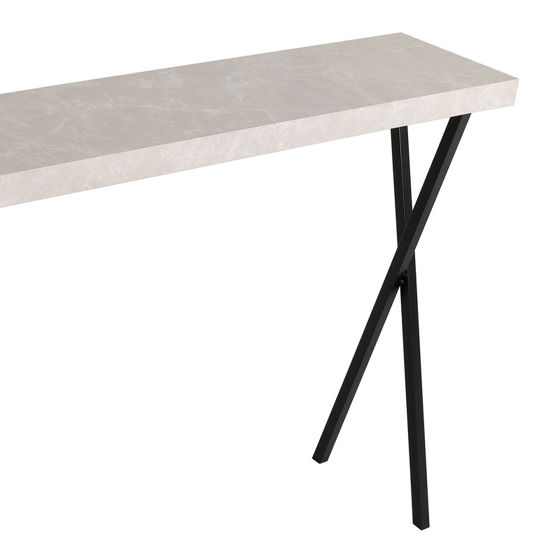 Dar Lighting Data Console Table Light Grey Marble Effect • 001DAT003