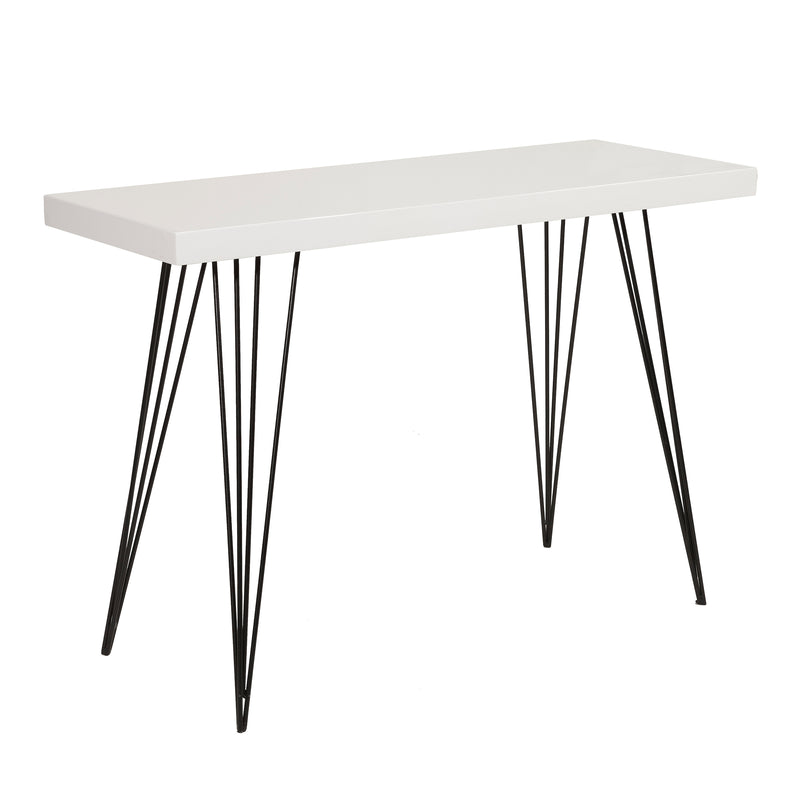 Dar Lighting Leland Console Table Gloss White Top • 001LEL001