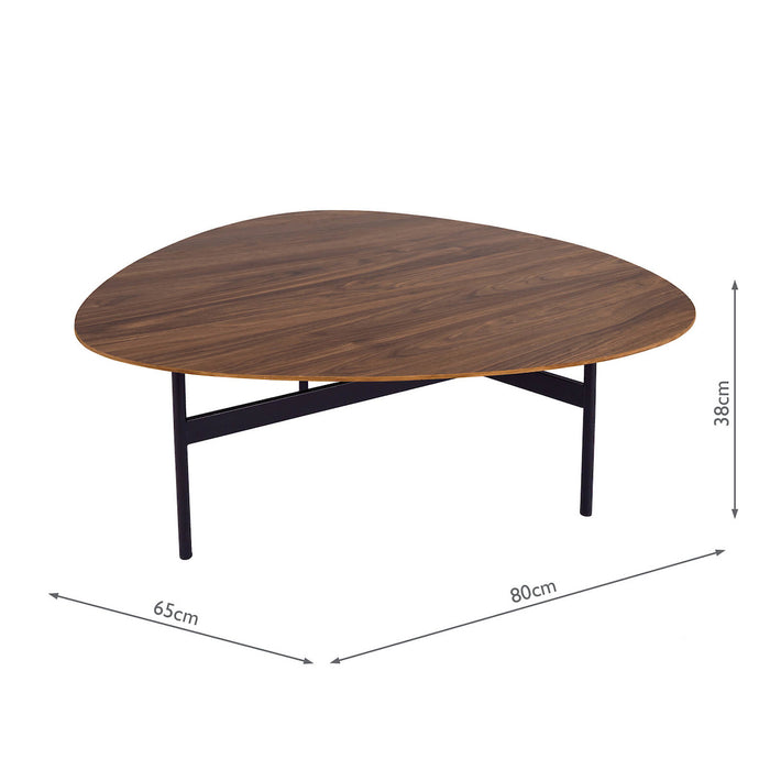 Dar Lighting Roald Large Table Walnut Effect • 001ROA002