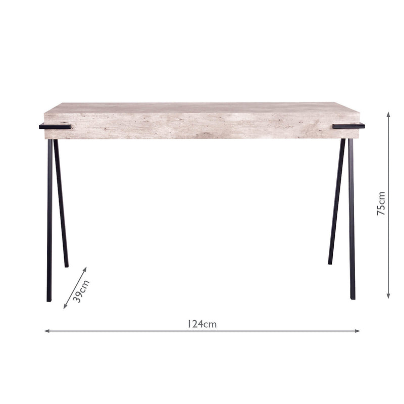 Dar Lighting Royan Console Table Concrete Effect • 001ROY001