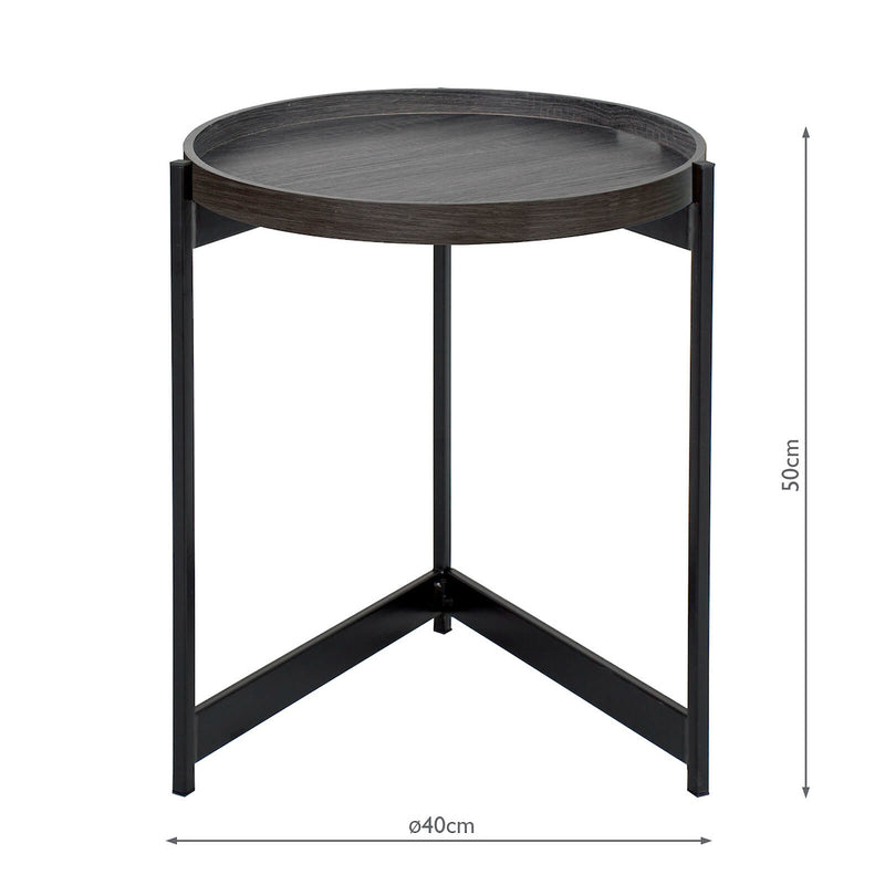 Dar Lighting Tomal Round Table Dark Oak Style Effect • 001TOM001