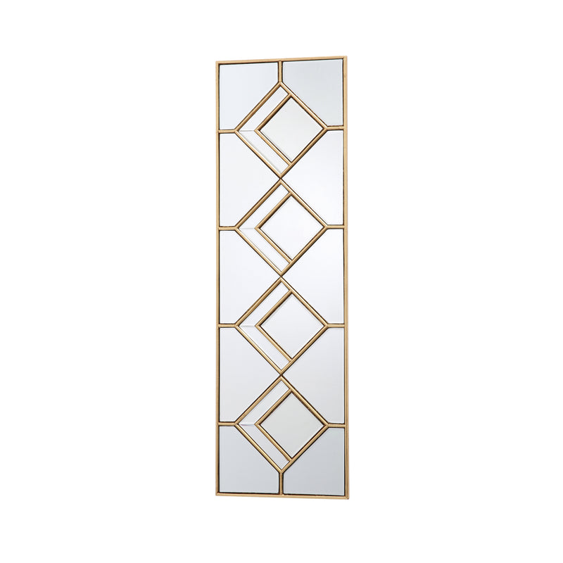 Dar Lighting Kipton Rectangle Decorative Mirror with Gold Foil Detail 98 x 30cm • 002KIP9830