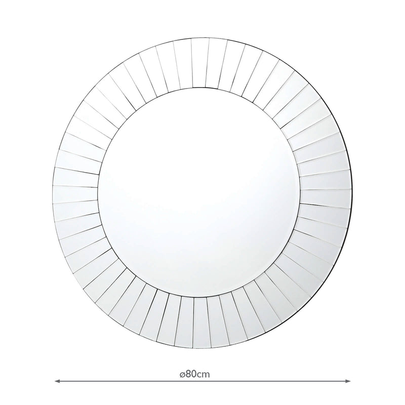 Dar Lighting Lahaina Bevelled Round Mirror 80cm • 002LAH80