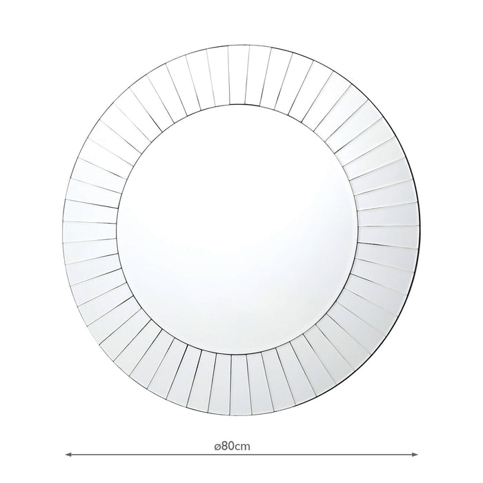 Dar Lighting Lahaina Bevelled Round Mirror 80cm • 002LAH80