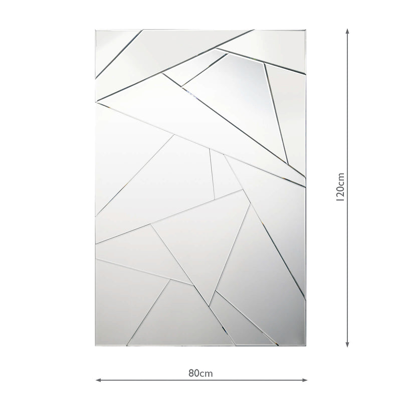 Dar Lighting Lecce Rectangle Shatter Mirror 120 X 80cm • 002LEC12080