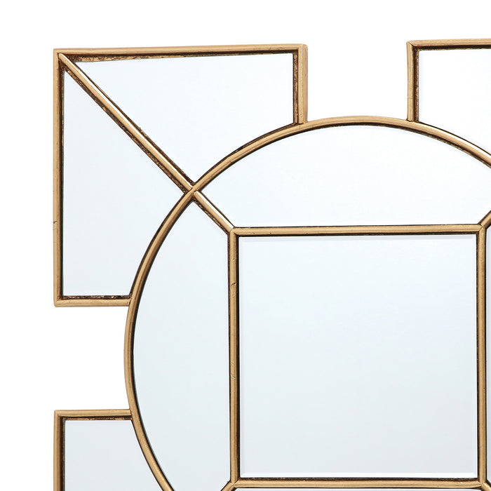 Dar Lighting Lyshia Square Mirror With Gold Foil Detail 60cm • 002LYS60