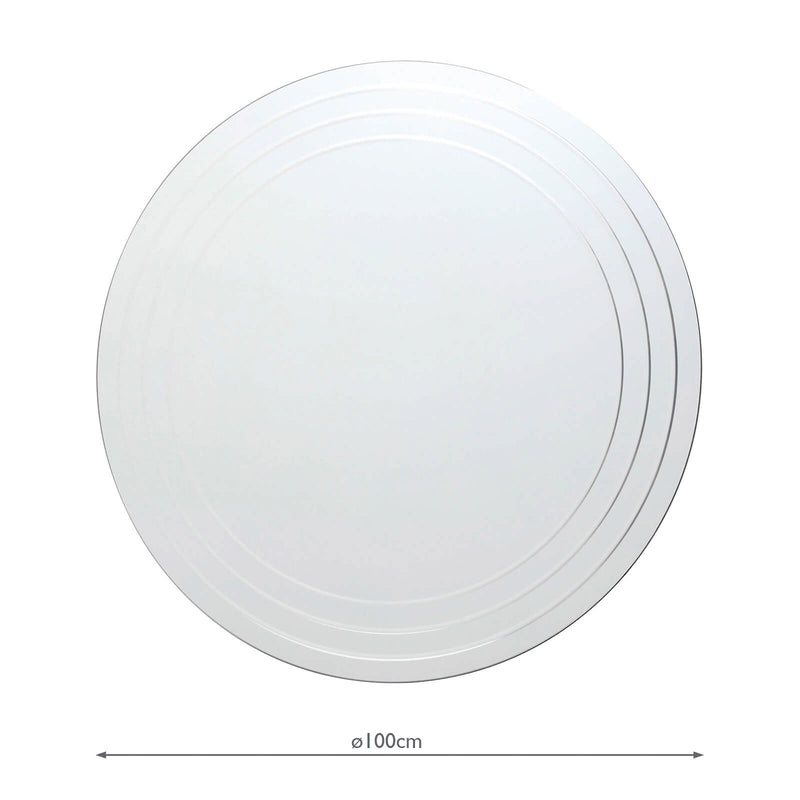 Dar Lighting Meora Round Bevelled Mirror 100cm • 002MEO100
