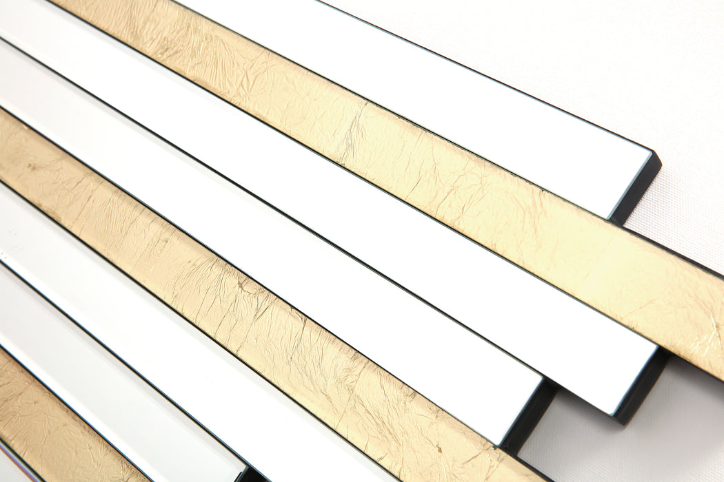 Dar Lighting Pimento Decorative Mirror Gold Foil Detail 86 X 66cm • 002PIM8666