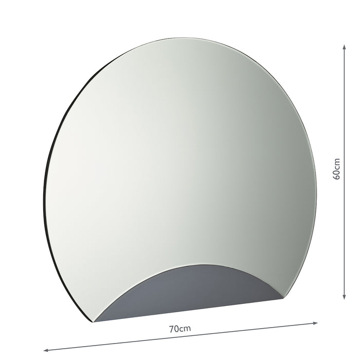 Dar Lighting Rise Mirror With Smoked Panel Detail 60 x 70cm • 002RIS60