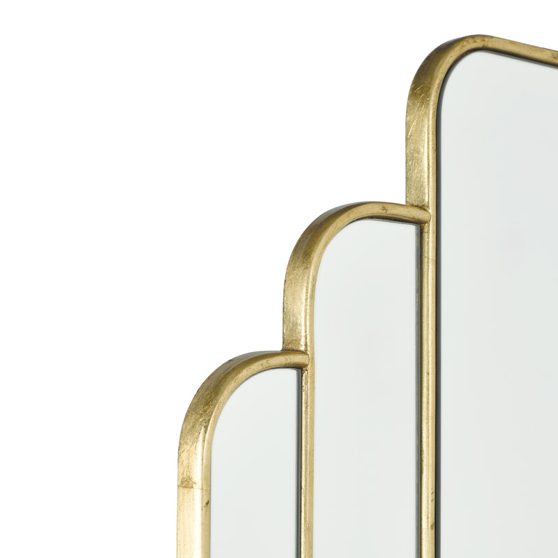 Dar Lighting Skovgaard Rectangle Mirror With Gold Detail 90 x 60cm • 002SKO9060