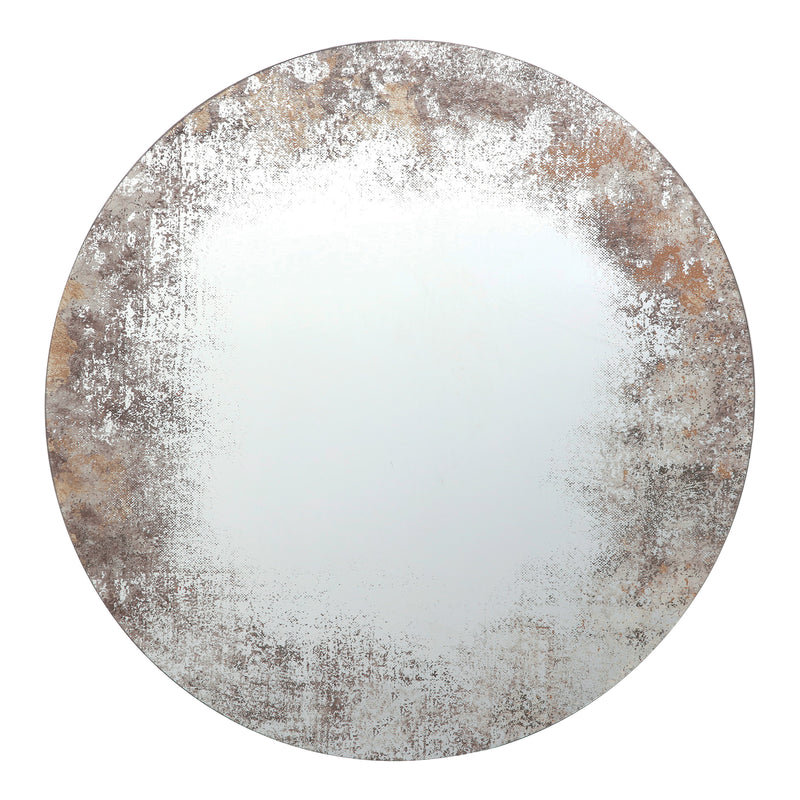 Dar Lighting Vixen Round Mirror With Foxed Detail 80cm • 002VIX80