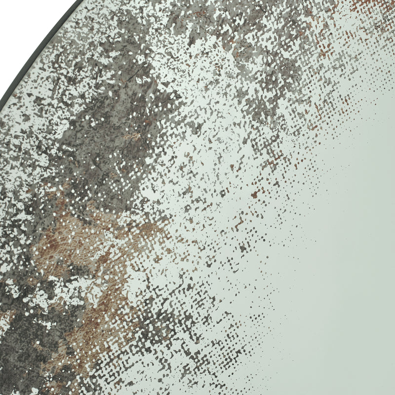 Dar Lighting Vixen Round Mirror With Foxed Detail 80cm • 002VIX80