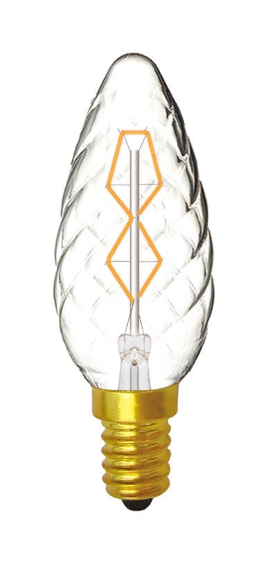 Luxram Rustica Candle Twisted/S E14 Clear 40W  • 015019040