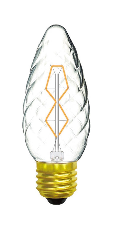 Luxram Rustica Candle Twisted/S E27 Clear 40W  • 015029040