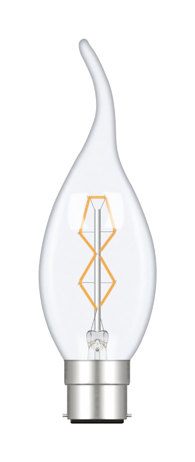 Luxram Rustica Candle Tips/S B22 Clear 25W  • 015048025