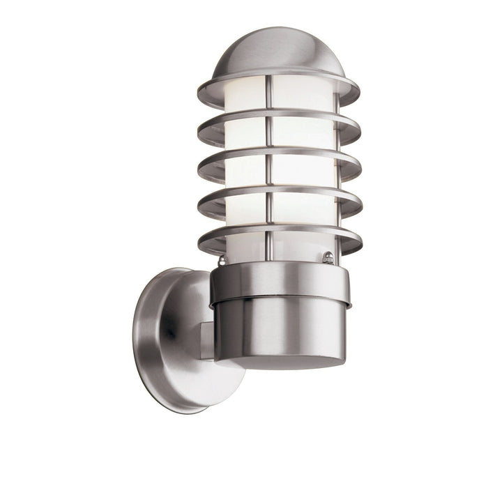 Searchlight Louvre Outdoor - 1Lt Wall Bracket, Stainless Steel, White Shade • 051