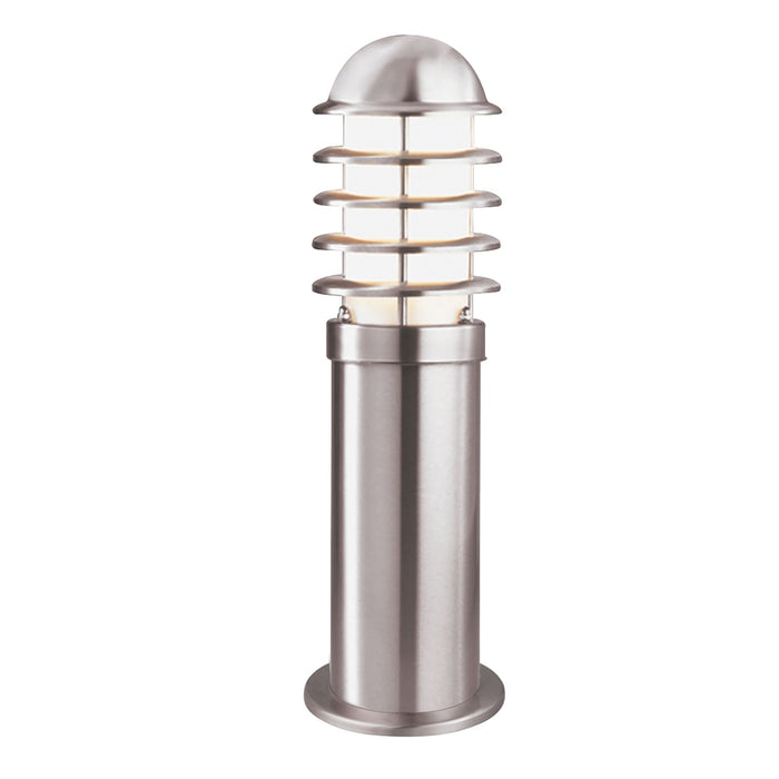 Searchlight Louvre Outdoor - 1Lt Post (Height 45Cm), Stainless Steel, White Shade • 052-450