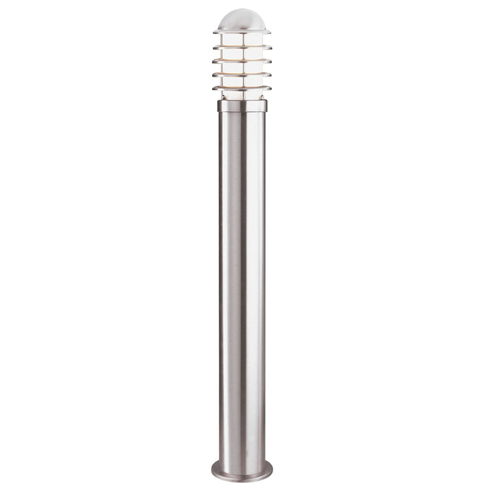 Searchlight Louvre Outdoor - 1Lt Post (Height 90Cm), Stainless Steel, White Shade • 052-900
