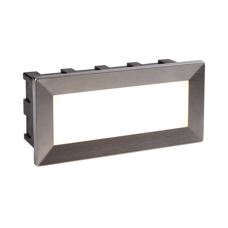 Searchlight Ankle Led Indoor/Outdoor Recessed Rectangle, Stainless Steel, Opal White Diffuser • 0762