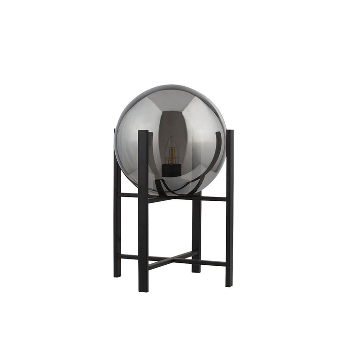 Searchlight Amsterdam 1Lt Table Lamp, Smoked Glass, Black • 1029-1SM