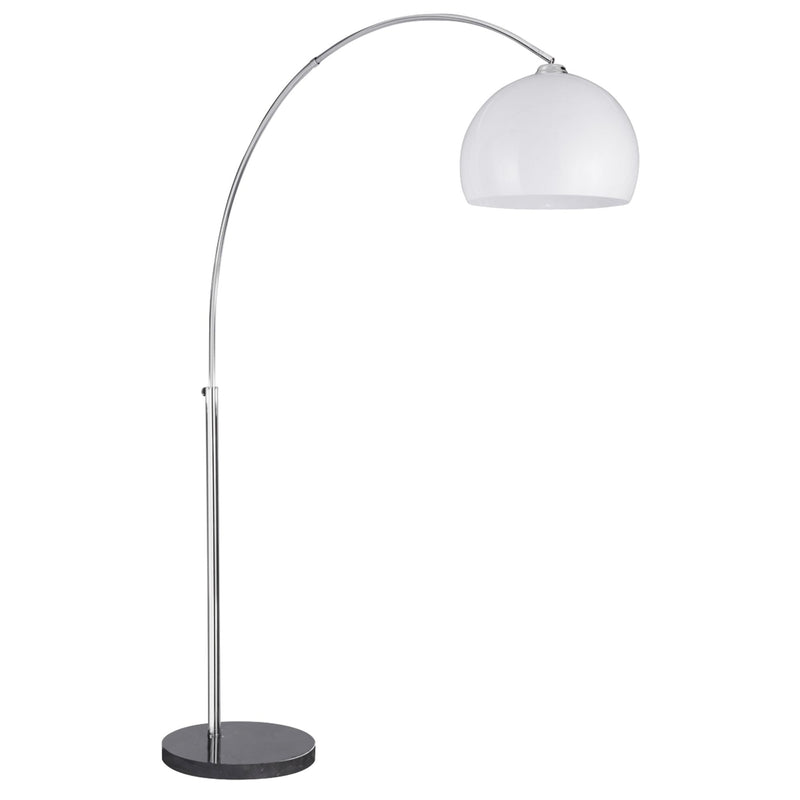 Searchlight Arcs Floor Lamp - 1Lt Cc/White Shade Blk Base • 1037CC