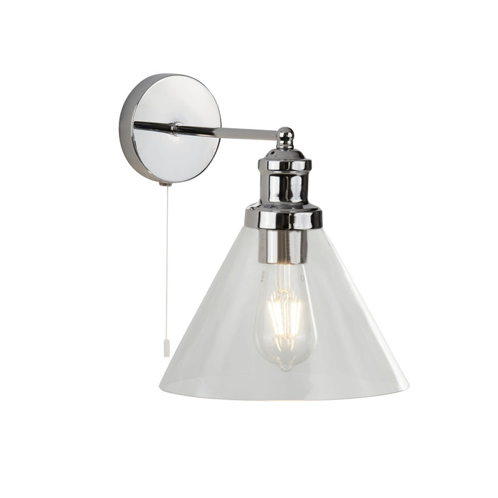 Searchlight Pyramid Wall Light - Cc, Clear Glass Shade • 1277CC